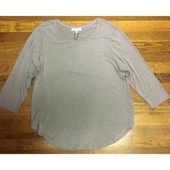 NEW WAY rounded long sleeve top in purple - Picture 1 of 2